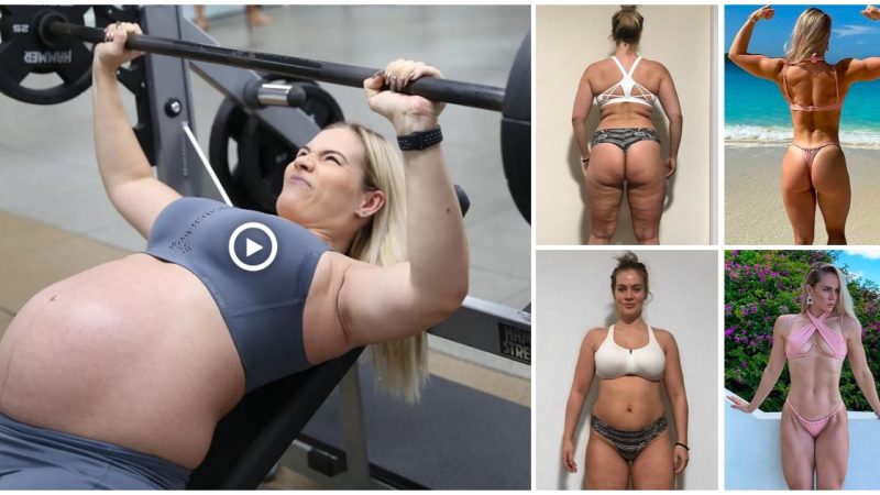 Woмan who fell in loʋe with fitness reʋeals she kept lifting weights 225 pounds while 10 MONTHS pregnant