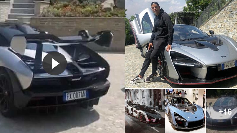 Cristiano Ronaldo shows one of only 500 ever made off rare £1million McLaren Senna supercar on streets of Lisbon