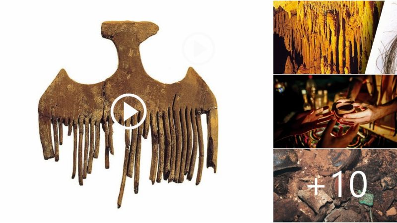 A wooden comb and 3,000-year-old locks of human hair containing traces of hallucinogenic drugs were uncovered in a cave on the island of Menorca.