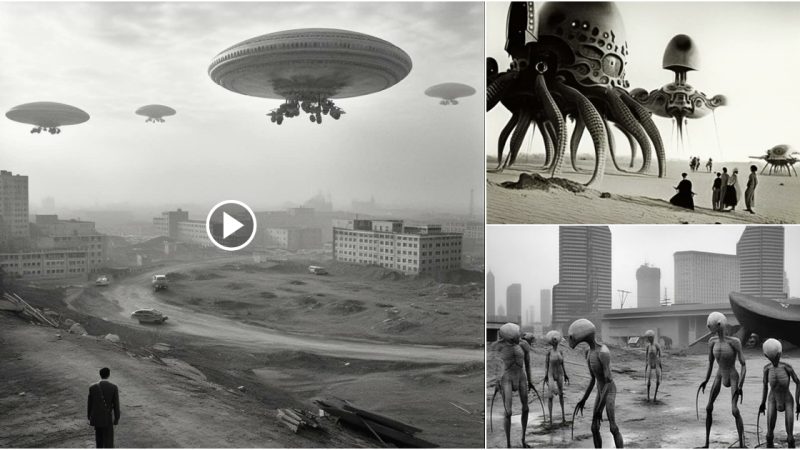 “Breaking News: Shocking Images of Alien Invasion from Pentagon Archives Leaked!”