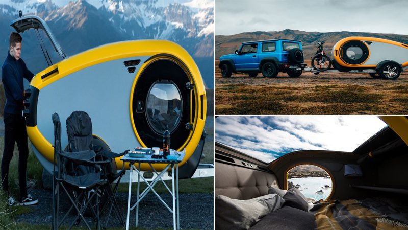 Mink Sports Camper Is an Elegant Teardrop Camper That Downsizes Luxury Travel