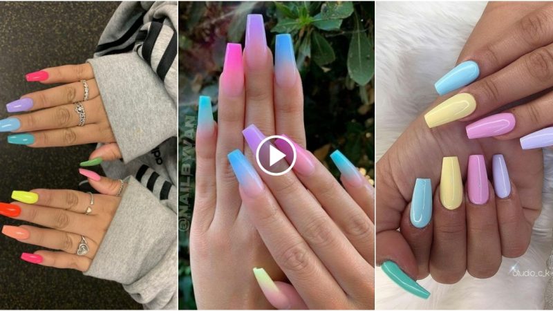 30 Images And Ideas multi-colored nails.