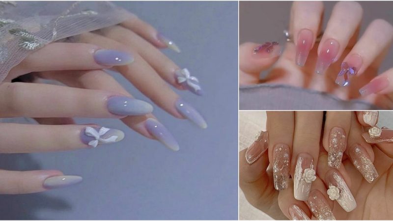 Sparkling jeweled nails are the hottest fashion trend right now.