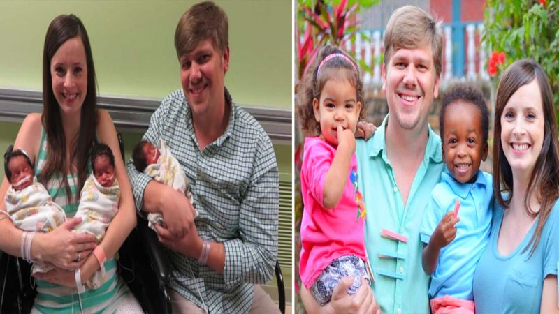 Viral Sensation: Missionary Couple’s Adorable Photo Shoot with African-American Triplet Babies