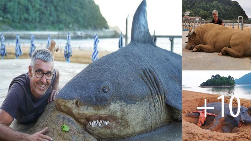 Sand Artist’s Lifelike Sculptures: The Astonishing Illusion of Living Creatures