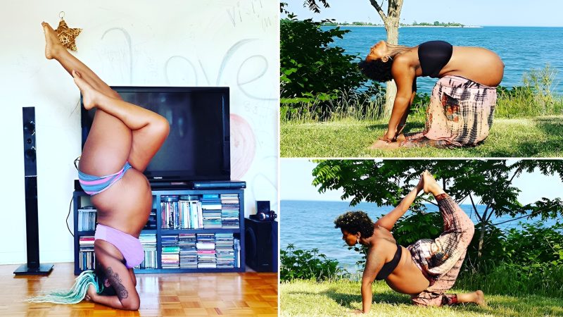 A Pregnant Woman Embraces Mind-Blowing Yoga Exercises