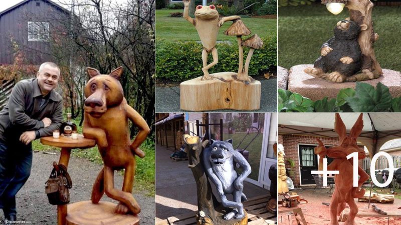 Cheerful Animals Come to Life through Wooden Sculptures