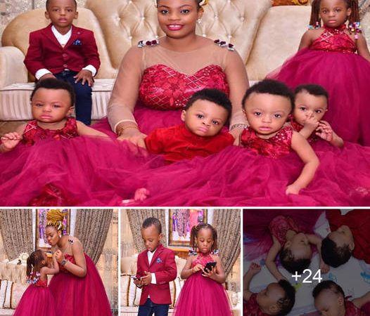 Nigerian Mother Marks One-Year Milestone of Her Quadruplets’ Lives