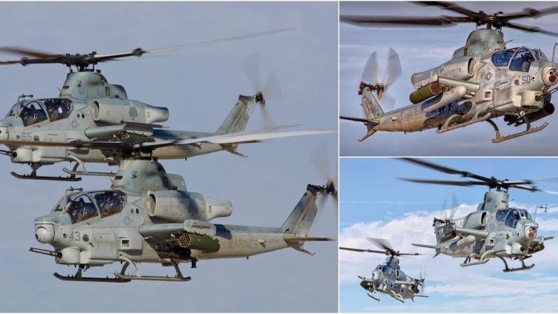 Harnessing Fury: Experience the Bell AH-1Z in Full Force, a Helicopter Marvel of Might.