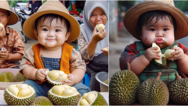 Whimsical Harmony: Babies and Durians Create Online Sensation