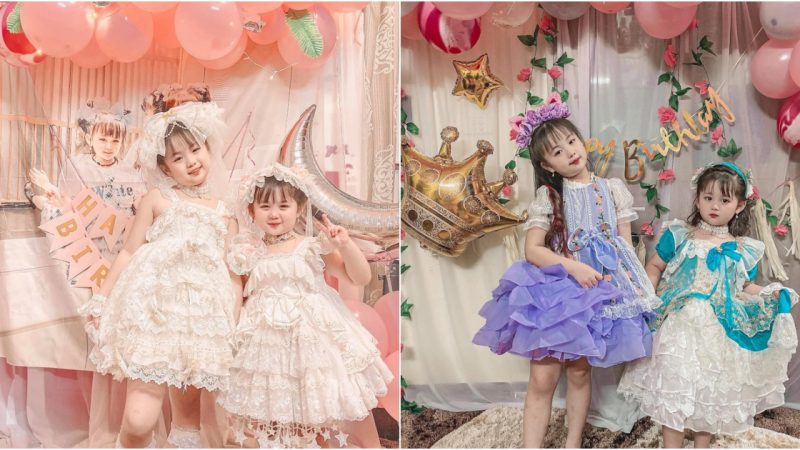 Little Princesses in a World of Whimsy: A Tale of Dresses and Delightful Expressions